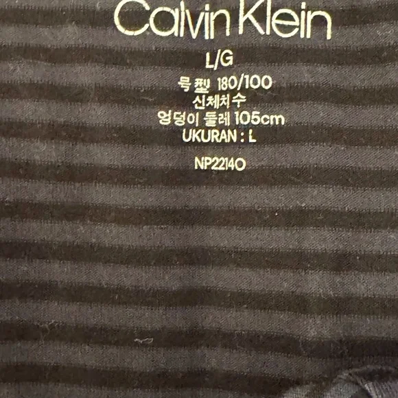 Calvin Klein black and gray striped boxer briefs large #underwear #CalvinKlein - Picture 2 of 3